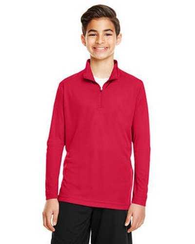 Team 365 TT31Y Youth Zone Performance Quarter-Zip - Sport Red - HIT a Double
