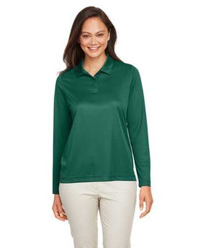Team 365 TT51LW Ladies&#39; Zone Performance Long Sleeve Polo - Sport Forest - HIT a Double