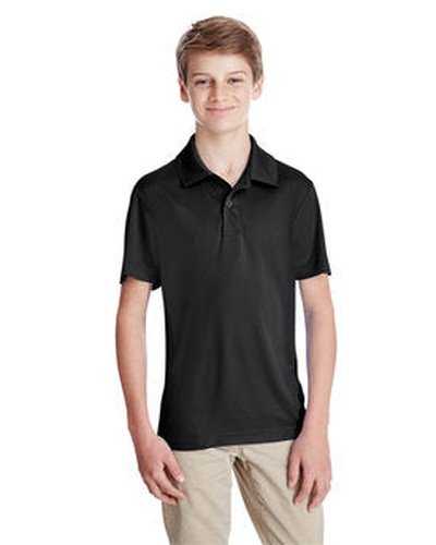 Team 365 TT51Y Youth Zone Performance Polo - Black - HIT a Double