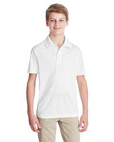 Team 365 TT51Y Youth Zone Performance Polo - White - HIT a Double