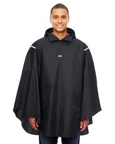 Team 365 TT71 Adult Zone Protect Packable Poncho - Black - HIT a Double