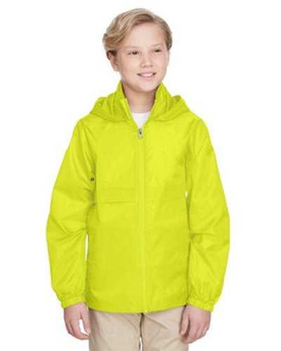 Team 365 TT73Y Youth Zone Protect Lightweight Jacket - Safety Yellow - HIT a Double
