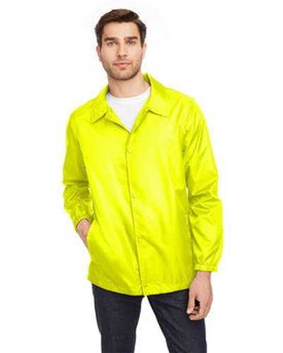 Team 365 TT75 Adult Zone Protect Coaches Jacket - Safety Yellow - HIT a Double