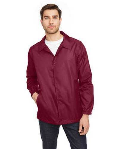 Team 365 TT75 Adult Zone Protect Coaches Jacket - Sport Maroon - HIT a Double