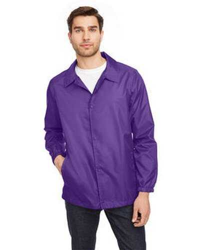 Team 365 TT75 Adult Zone Protect Coaches Jacket - Sport Purple - HIT a Double