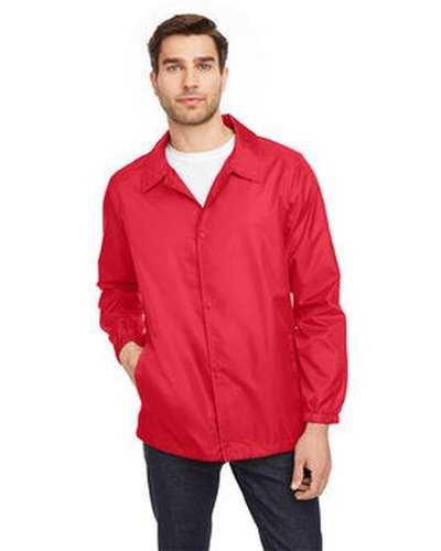 Team 365 TT75 Adult Zone Protect Coaches Jacket - Sport Red - HIT a Double