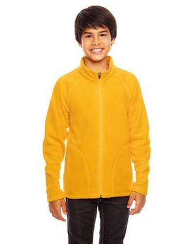 Team 365 TT90Y Youth Campus Microfleece Jacket - Sport Athletic Gold - HIT a Double