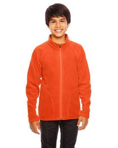Team 365 TT90Y Youth Campus Microfleece Jacket - Sport Orange - HIT a Double