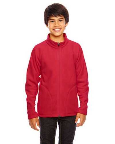 Team 365 TT90Y Youth Campus Microfleece Jacket - Sport Red - HIT a Double