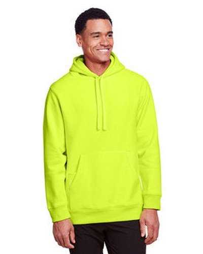 Team 365 TT96 Adult Zone Hydrosport Heavyweight Pullover Hooded Sweatshirt - Safety Yellow - HIT a Double