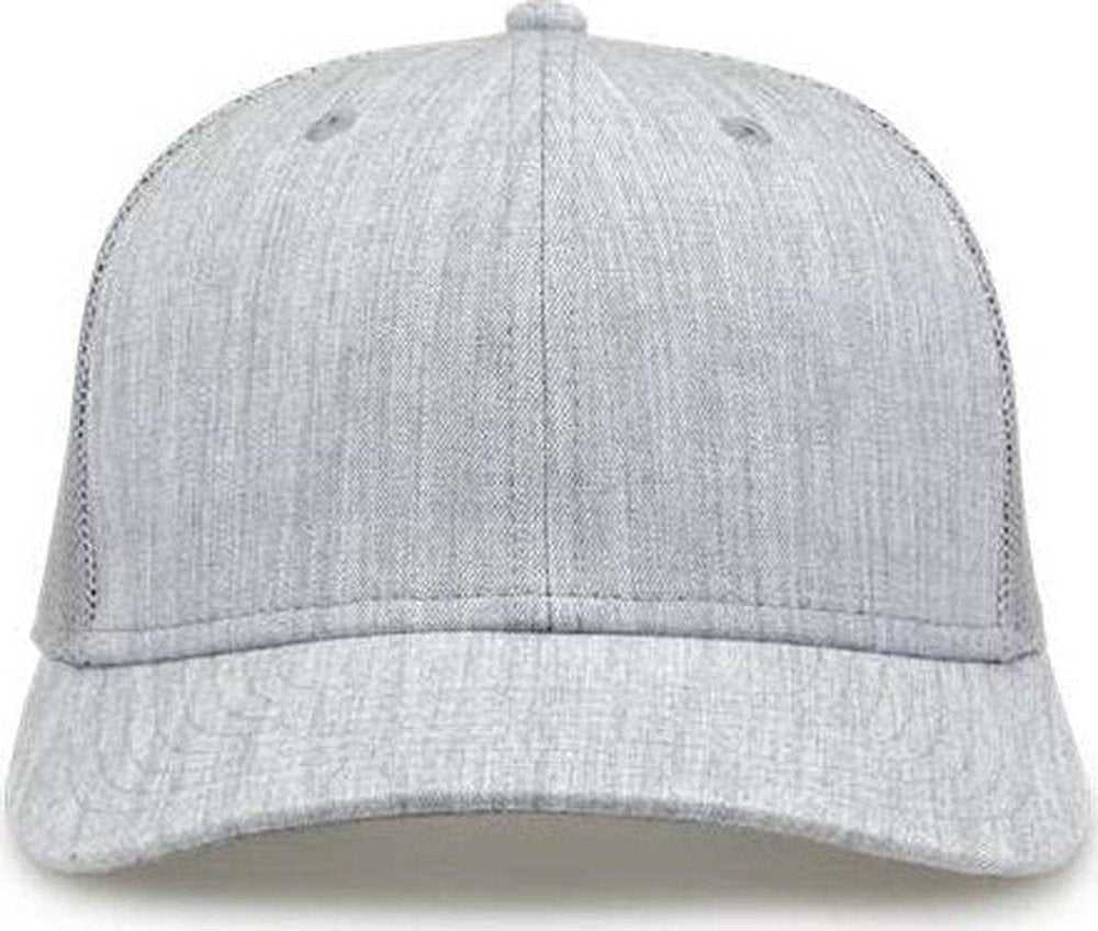 The Game GB452E Everyday Trucker Cap - Heather Light Grey - HIT a Double - 1