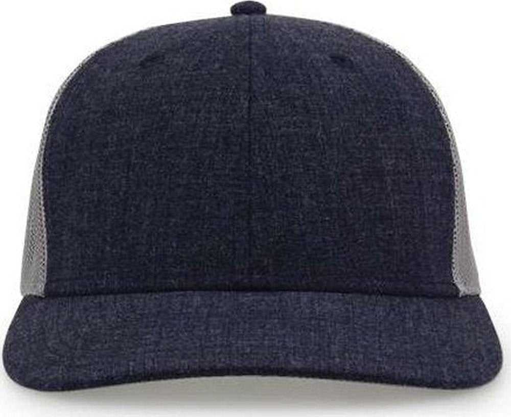 The Game GB452E Everyday Trucker Cap - Heather Navy - HIT a Double - 1