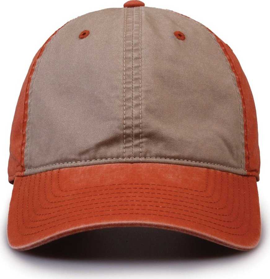 The Game GB516 Twill Color Block - Khaki Tangy Tangerine - HIT A Double