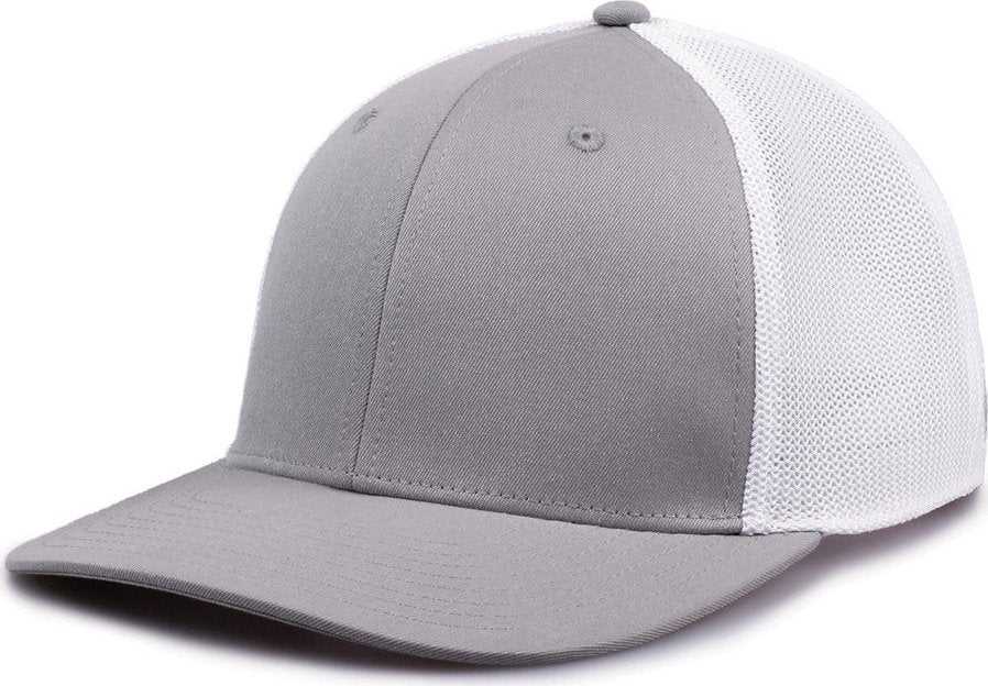 The Game GB518 Everyday Trucker Cap - Gray White - HIT a Double
