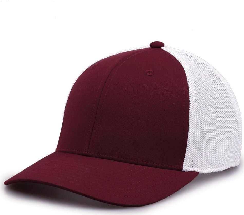 The Game GB518 Everyday Trucker Cap - Maroon White - HIT a Double