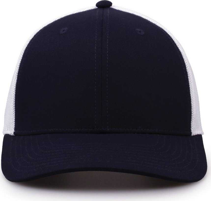The Game GB518 Everyday Trucker Cap - Navy White - HIT a Double
