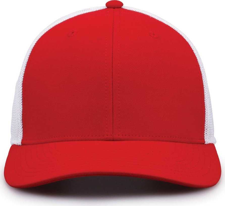 The Game GB518 Everyday Trucker Cap - Red White - HIT a Double