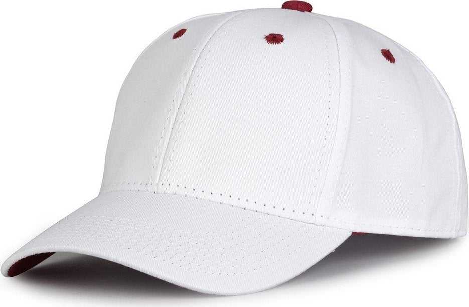 The Game GB2016 White Snapback Cotton Twill Cap - White Cardinal - HIT A Double