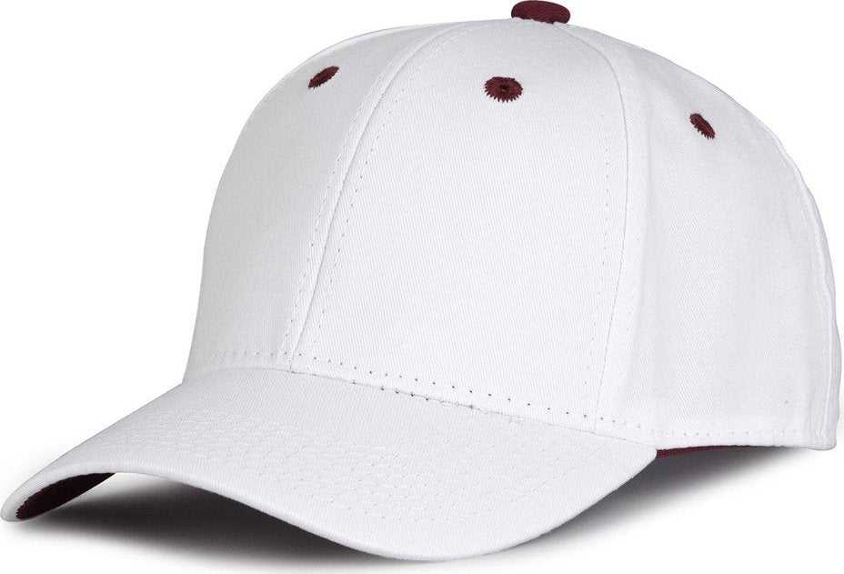 The Game GB2016 White Snapback Cotton Twill Cap - White Maroon - HIT A Double