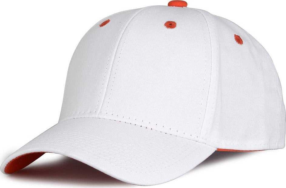 The Game GB2016 White Snapback Cotton Twill Cap - White Orange - HIT A Double