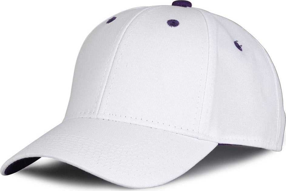 The Game GB2016 White Snapback Cotton Twill Cap - White Purple - HIT A Double