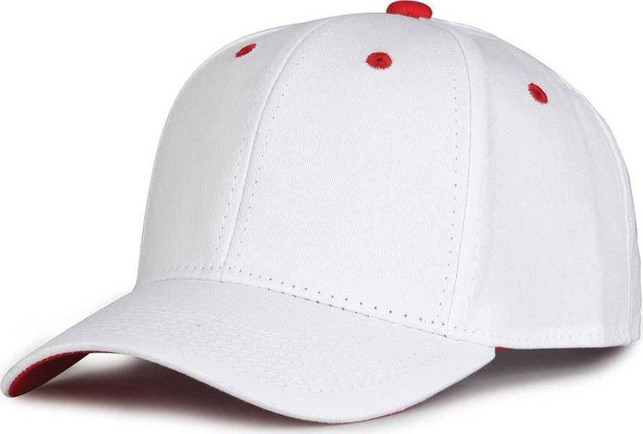 The Game GB2016 White Snapback Cotton Twill Cap - White Red - HIT A Double