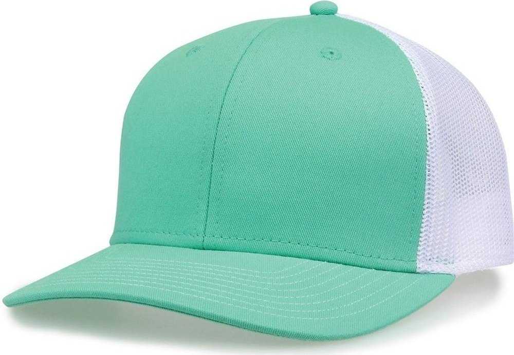 The Game GB452E Everyday Trucker Cap - Light Green White - HIT a Double