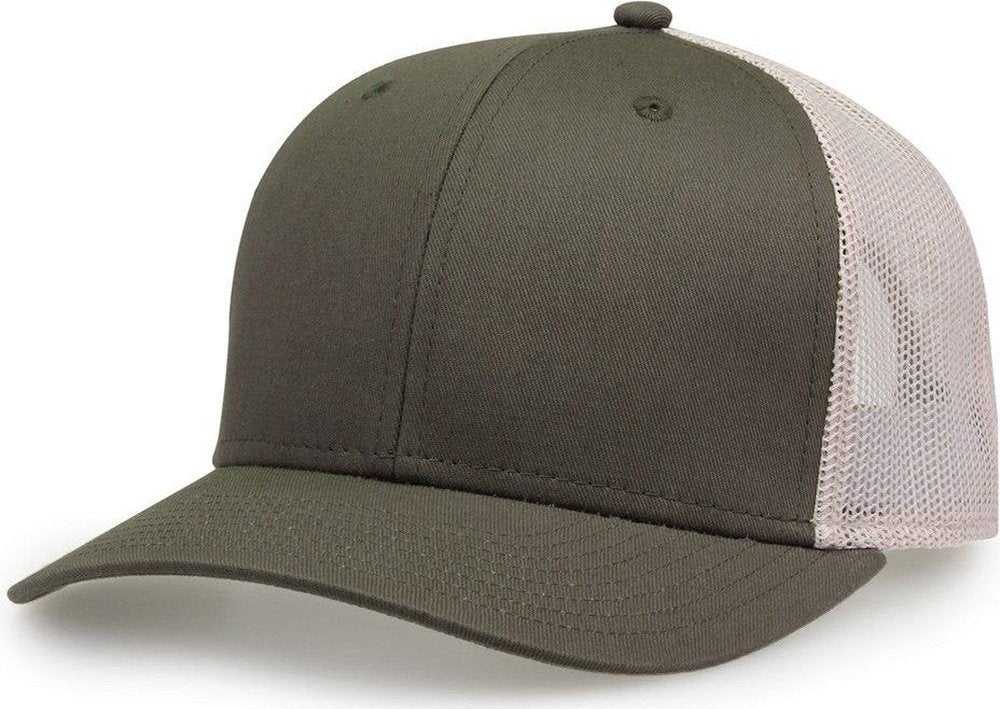 The Game GB452E Everyday Trucker Cap - Olive White - HIT a Double