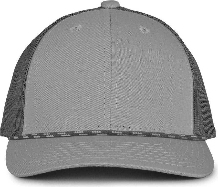 The Game GB452R Rope Everyday Trucker Cap - Gray Charcoal - HIT a Double