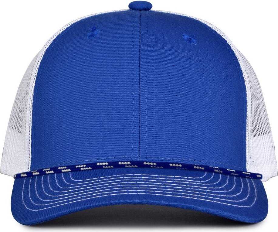 The Game GB452R Rope Everyday Trucker Cap - Royal white