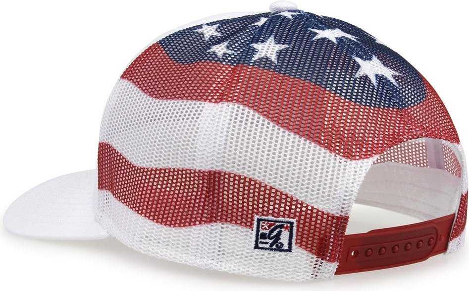 The Game GB452US USA Everyday Trucker Cap - White - HIT a Double - 2