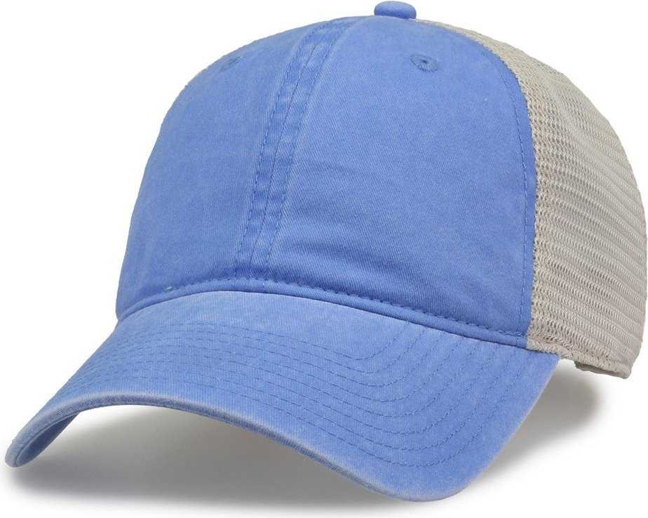 The Game GB460 Pigment Dyed Twill &amp; Soft Trucker Cap - Sky Blue Sand