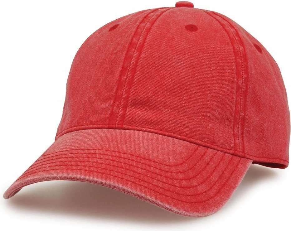 The Game GB465 Pigment Dyed Twill Cap - Red