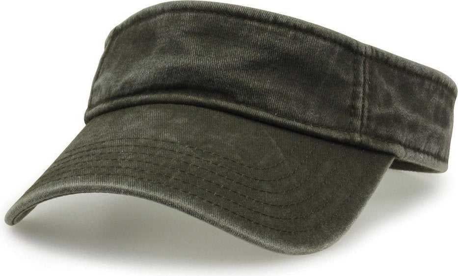 The Game GB466 Pigment Dyed Twill Visor - Army Green
