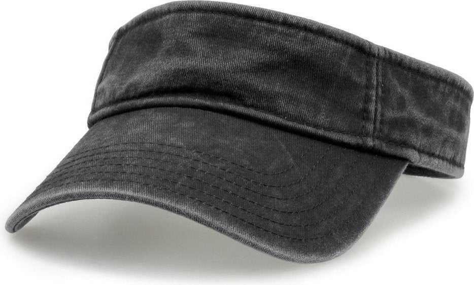 The Game GB466 Pigment Dyed Twill Visor - Black