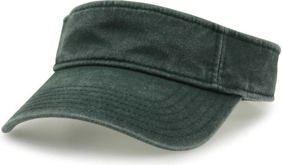 The Game GB466 Pigment Dyed Twill Visor - Bottle Green sand