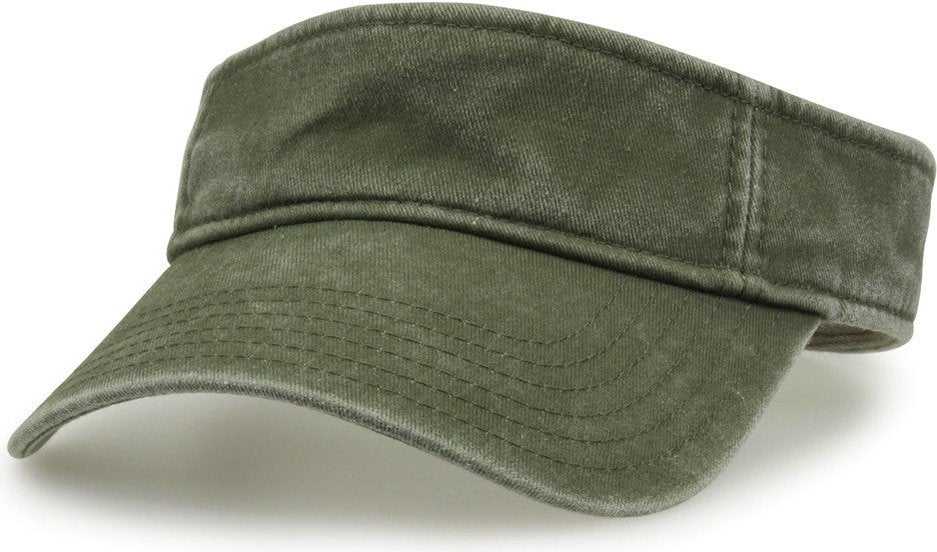 The Game GB466 Pigment Dyed Twill Visor - Light Olive