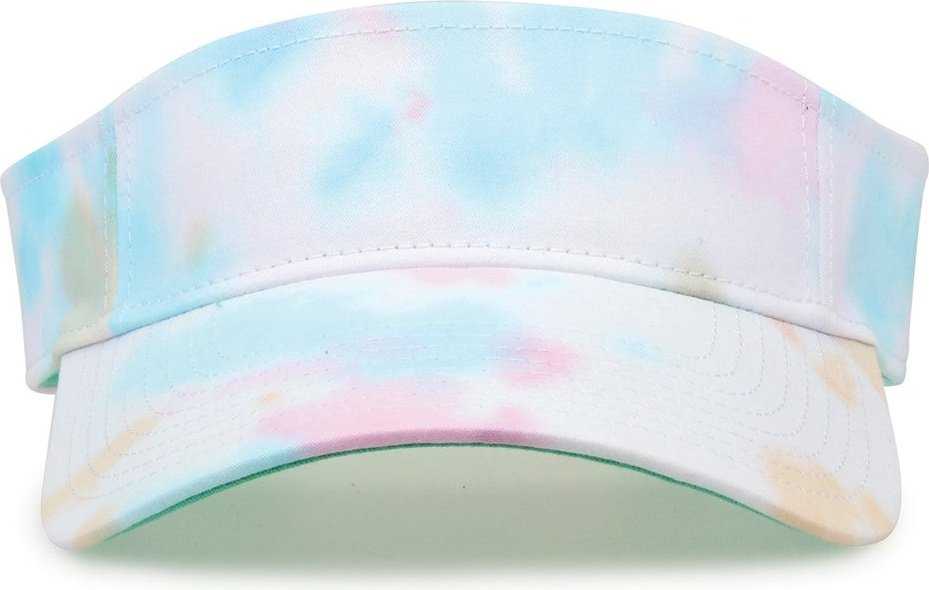 The Game GB471 Relaxed Tie Dye and Trucker Mesh Visor - Sorbet Tie Dye - HIT a Double - 2