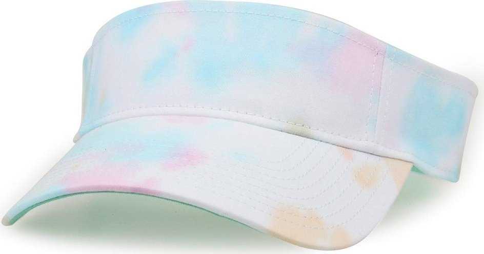 The Game GB471 Relaxed Tie Dye and Trucker Mesh Visor - Sorbet Tie Dye - HIT a Double - 1