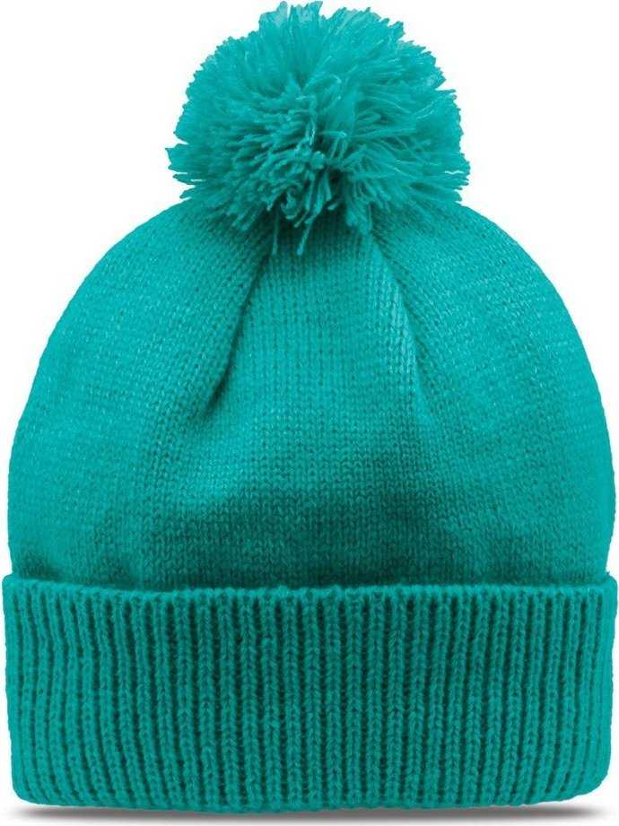 The Game GB472 Rollup Beanie with Pom - Jade - HIT a Double - 1