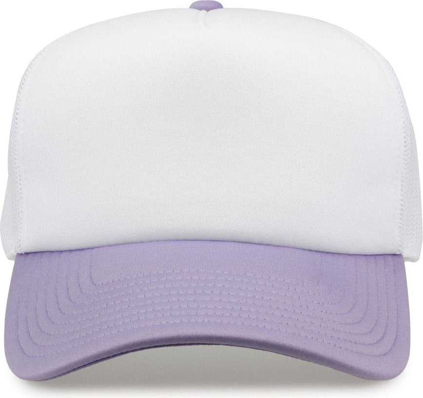 The Game GB473 Foam Front Trucker Cap - Lavender - HIT a Double - 2