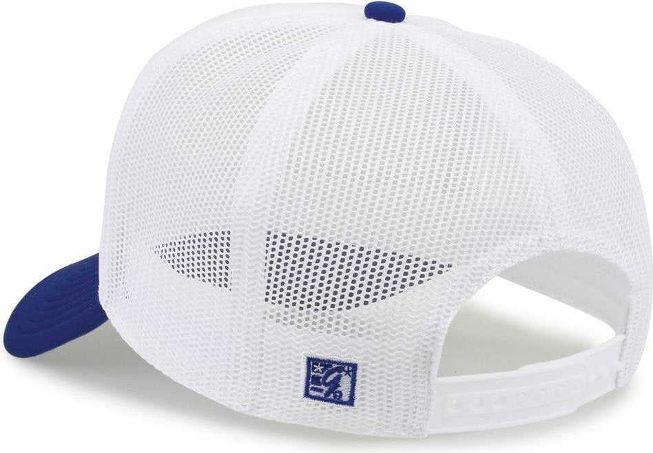 The Game GB473 Foam Front Trucker Cap - White Royal - HIT a Double - 3
