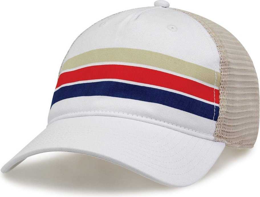 The Game GB480 Striped Printed Trucker Cap - Americana - HIT a Double - 2