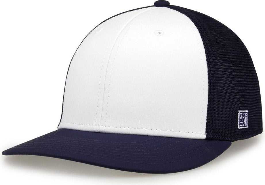 The Game GB483A GameChanger and Diamond Mesh Adjustable Cap - White Navy