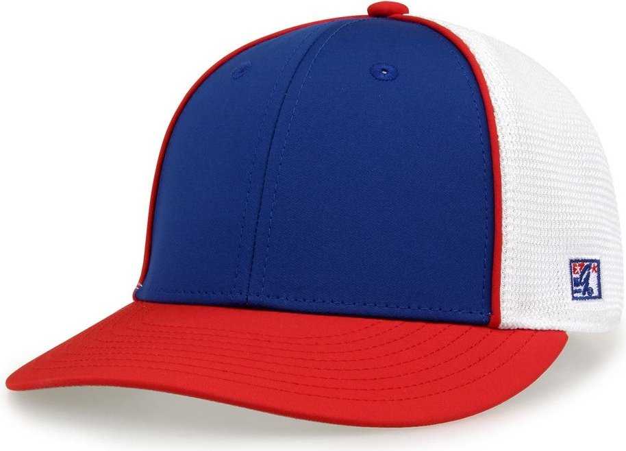 The Game GB483P On-Field GameChanger with Piping & Diamond Mesh Cap - Royal Red