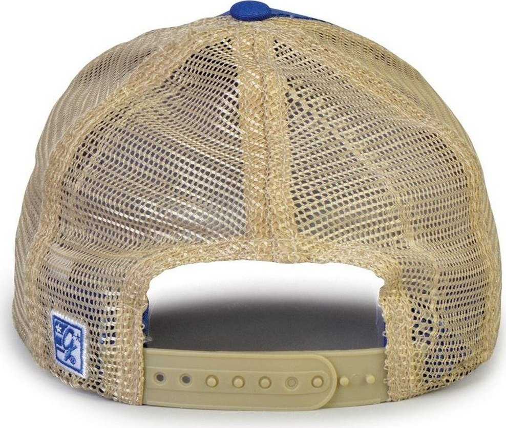 The Game GB880 Soft Trucker Cap - Royal - HIT a Double - 3
