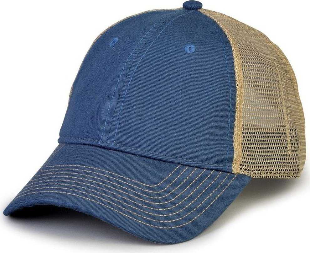 The Game GB880 Soft Trucker Cap - Vintage Blue - HIT a Double - 1