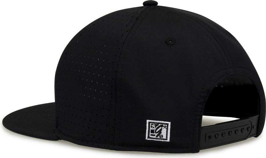 The Game GB906Y Youth Perforated GameChanger Snapback Cap - Black - HIT a Double - 3