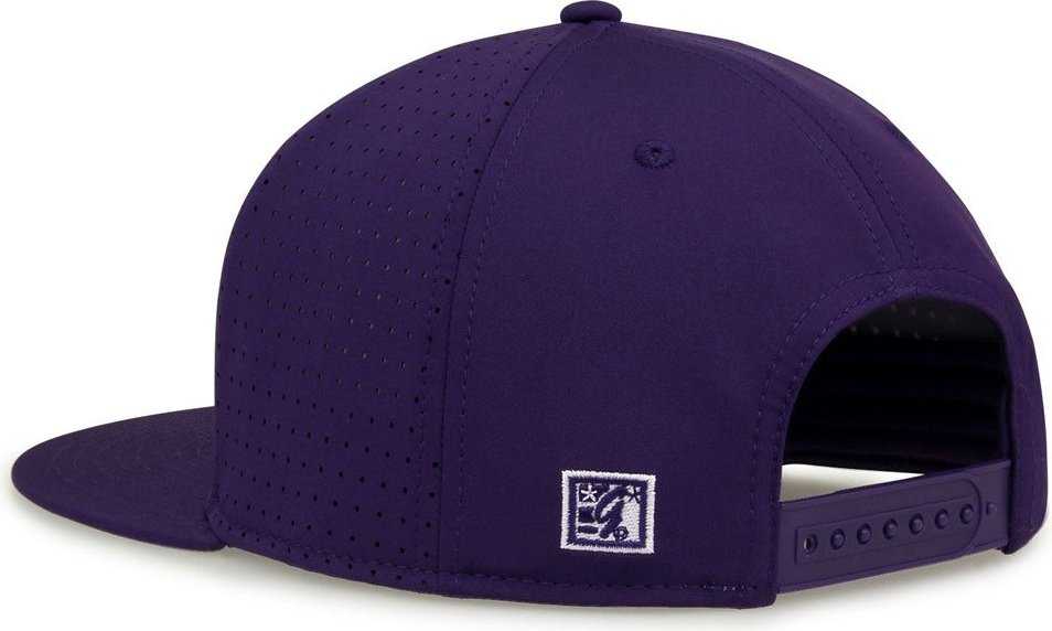 The Game GB906Y Youth Perforated GameChanger Snapback Cap - Purple - HIT a Double - 3