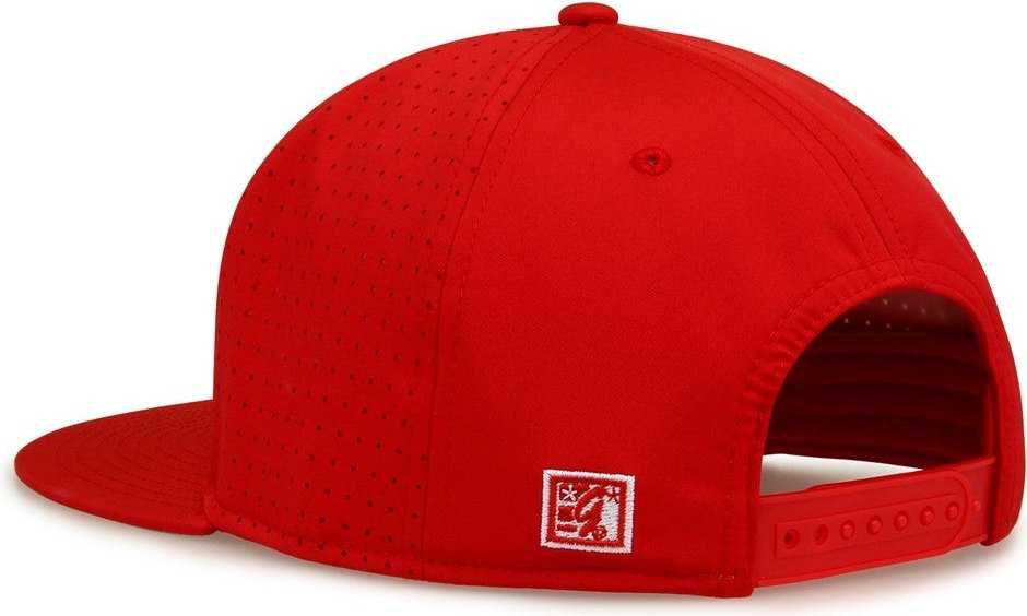 The Game GB906Y Youth Perforated GameChanger Snapback Cap - Red - HIT a Double - 3